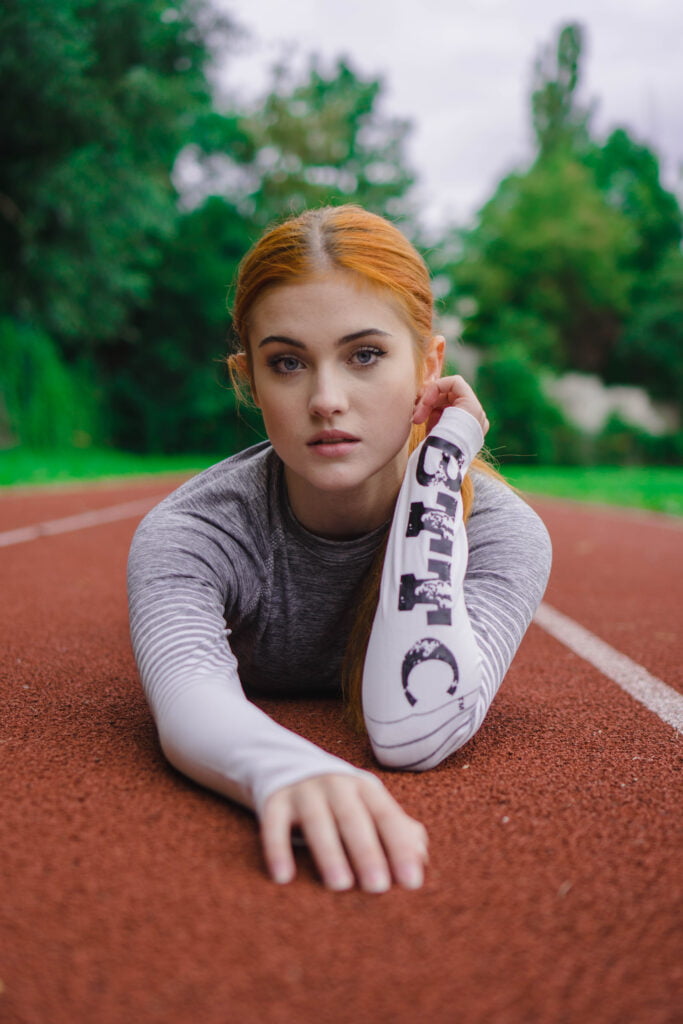 fotografia modelky v športovej súprave